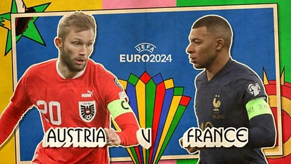 កំណត់អត្តសញ្ញាណ Austria vs France 02:00 ខែមិថុនា 18 អឺរ៉ូ 2024