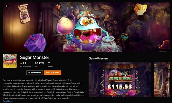 Sugar Monster: A Sweet Adventure in Online Slot Gaming